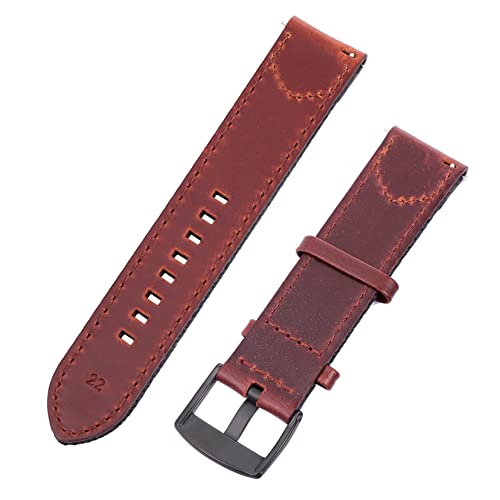 TEMPNAP Uhrenarmband Aus Echtem Material Vintage Stil Armband Für Smartwatch Ersatzarmband Armband Für Herren Uhr Armband von TEMPNAP