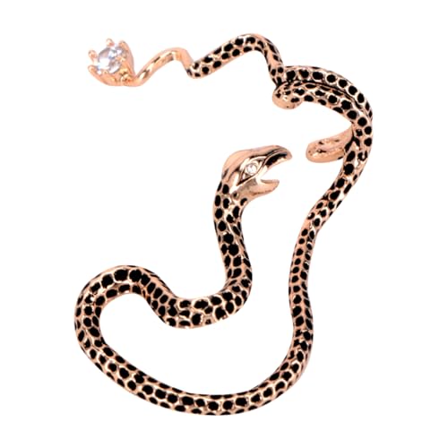 TEMPNAP Retro Schlangen Ohrclip Sterling Silber Roségold Extravaganter Kreativer Ohrclip für Damen Links Modischer Ear Cuff Piercing für Alltag und Shopping von TEMPNAP