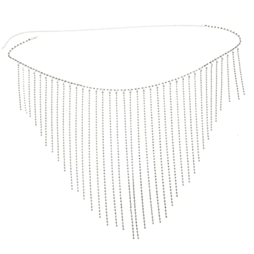 TEMPNAP Rhinestone Taillenkette mit Fransen für Damen Funkelnder Body Chain Gürtel für Partys Nachtclubs und Kostüme Vielseitig Einsetzbar für Verschiedene Anlässe von TEMPNAP