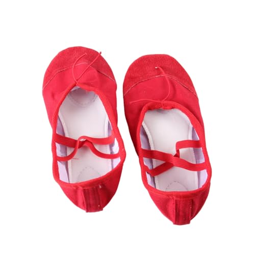 TEMPNAP Rutsch Ballettschuhe Katzenpfote Design Leicht Elastisch rutschfeste Tanzschuhe mit Sohle Geeignet für Yoga Ballett Modern Dance Rot von TEMPNAP