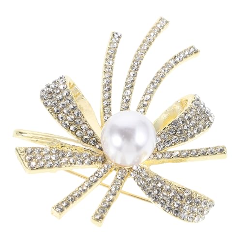 TEMPNAP Schleifenanstecknadel Mit Kunstperlen Für Damen Rucksacknadeln Für Mädchen Broschennadeln Für Rucksäcke Perlendetails Für Schleifen Ansteckbrosche Für Hochzeiten Und von TEMPNAP