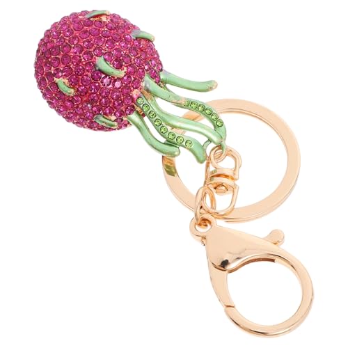 TEMPNAP Frucht Schlüsselanhänger Mit Strass Robustes Design Eleganter Taschenanhänger Für Handtaschen Und Vielseitiges Accessoire Für Damen Langlebig Und Stilvoll von TEMPNAP