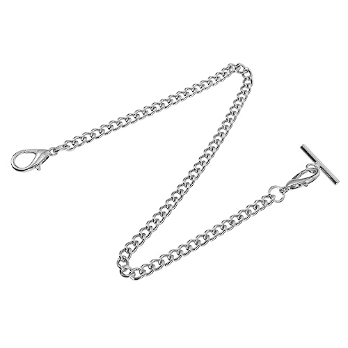 TEMPNAP Taschenuhrkette Herren Hängende Uhrenkette mit T-Verschluss Metall Weste Dekorkette für Jeans Multifunktionale Accessoire für Kleidung Robuste und Stilvolle Taschenuhrkette von TEMPNAP