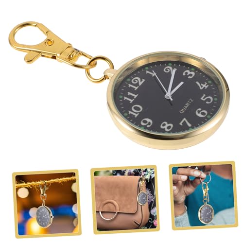 TEMPNAP Unisex Taschenuhr mit Großem Nachtleuchtend Mechanisches Präzisionswerk Hautfreundlich Langlebig Schlüsselanhänger für Senioren und Pflegepersonal Robustes Zufällige Farbe von TEMPNAP