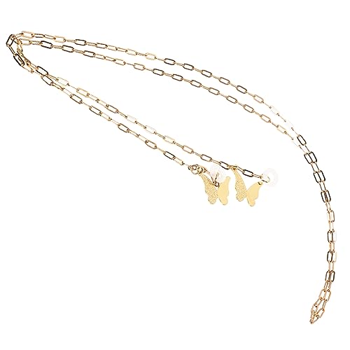 TEMPNAP Verlust Ohrhörer Kette mit Schmetterlings Tragbare Halterung für Drahtlos Kopfhörer Ohrstöpsel Halsschnur für Frauen und Mädchen von TEMPNAP