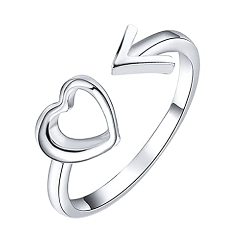 TEMPNAP Verstellbarer Herzpfeilring Hochwertigem Material Modischer Damenring für Frauen Eleganter Offener Ring für Besondere Anlässe Täglichen Gebrauch TEMPNAP Verstellbarer Herzpfeilring Hochwertigem Material Modischer Damenring für Frauen Eleganter Offener Ring für Besondere Anlässe Täglichen Gebrauch von TEMPNAP
