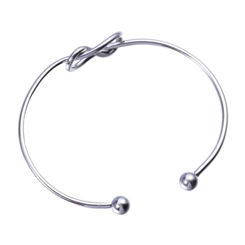 TEMPNAP Verstellbarer Metallarmreif für Damen Elegantes Love Knot Design Offener Cuff Armband Schmuck für Frauen für zu Weihnachten Muttertag und Geburtstagen von TEMPNAP