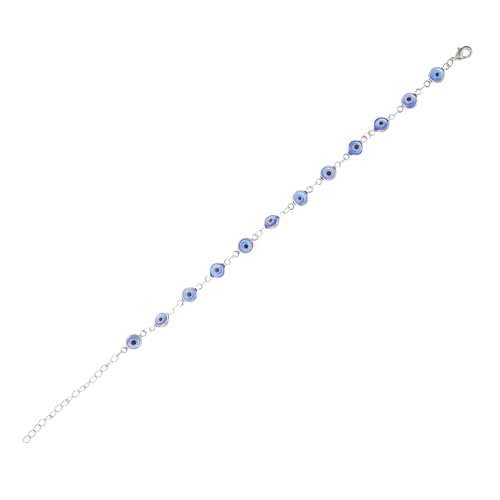 TEMPNAP Verstellbares Böses Augenarmband für Damen Handgemachtes Armband mit Blauen Perlen für Besondere Anlässe Perfektes für Valentinstag TEMPNAP Verstellbares Böses Augenarmband für Damen Handgemachtes Armband mit Blauen Perlen für Besondere Anlässe Perfektes für Valentinstag von TEMPNAP