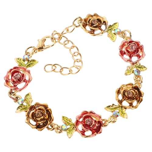TEMPNAP Vintage Damen Armband mit Rosenblüten Design Schmuck für Besondere Anlässe für Geburtstage Valentinstag und Muttertag Hautfreundlichem Material Gefertigt von TEMPNAP