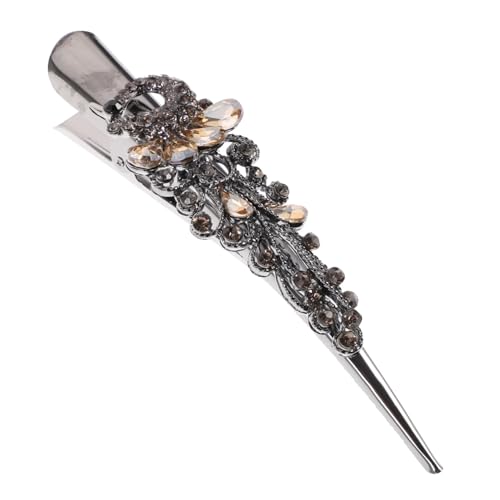 TEMPNAP Vintage Haarschmuck mit Strasssteinen Große Entenschnabel Haarspange für Damen Elegantes Design für Festivals Reisen und Alltag Champagnerfarbe Langlebig und von TEMPNAP