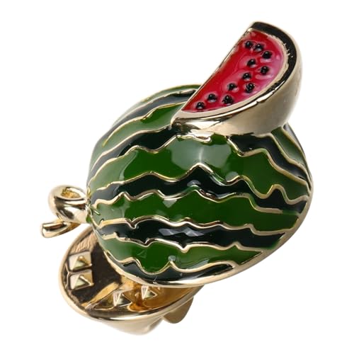 TEMPNAP Wassermelonen Brosche Pin für Damen Cartoon Brosche Metall Anstecknadel für Kleider und Schals für Freizeit und Besondere Anlässe von TEMPNAP