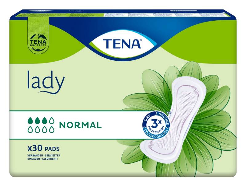 TENA Inkontinenz-Einlage TENA LADY - Normal - 30 Stk., 30-St. von TENA