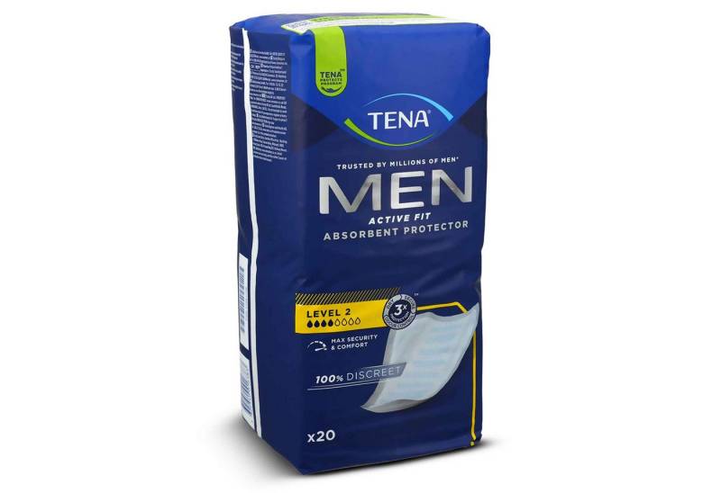 TENA Inkontinenz-Einlage TENA MEN Active Fit Level 2 Inkontinenz Einlagen, 20-St. von TENA