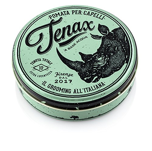 Tenax Ultra Strong Shine Pomade, 125 ml, wasserbasierte Pomade für Männer verleiht superfesten Halt & starken Glanz, leicht auszuwaschendes Haarwachs mit markantem Duft von TENAX