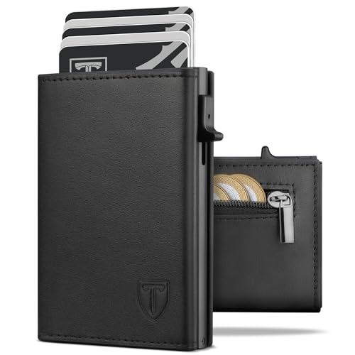 TENBST Smart Wallet 3.0 | Portmonee Herren Leder mit Magnetverschluss | Ultradünnes Slim Wallet & Kartenetui | RFID Blockierend | Minimalistische Geldbörse Herren für Alle Karten von TENBST