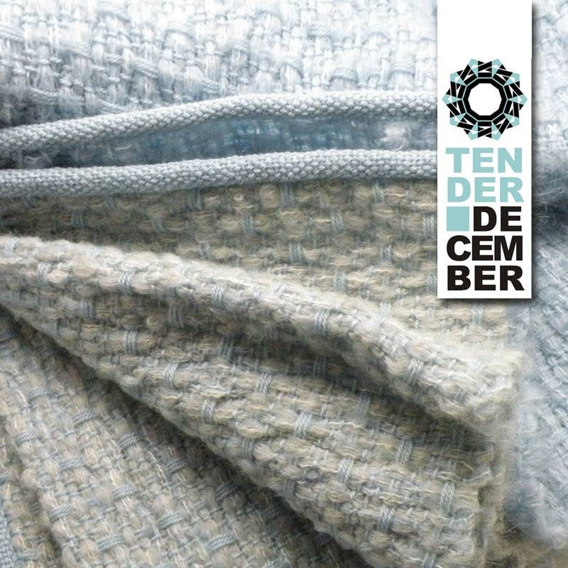 Mohair Tuch, Grau Blauer Schal, Handgemachtes Webtuch, Webtuch Frauen, Wurm Handgemachter Große Schals Wolle, Gewebter Weicher Schal von TENDERDECEMBER