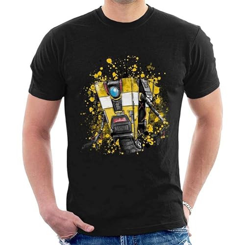 Claptrap Robot Splat Borderlands Men's T Shirt Black 3XL von TENDERNESS
