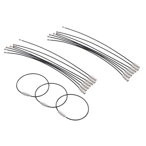 Schlüsseldrahthalter Kabel Schlüsselanhänger Edelstahldraht Für Id-Tag Gepäck von TENDYCOCO