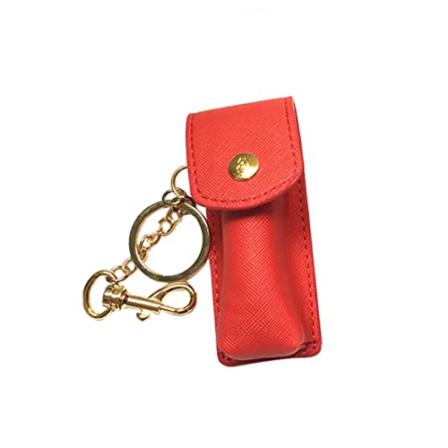 Eleganter Lippenstift-schlüsselanhänger Hüllenhalter für Frauen Rote Lippenstifttasche von TENDYCOCO