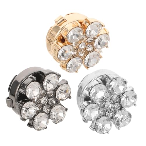 3 Stück Blumenförmige Knöpfe Für Herrenschmuck Für Hochzeit Legierung Flache Rückseite/silber von TENDYCOCO