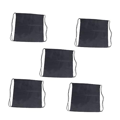 5-teiliges Oxford-Beutel mit Kordelzug Große Kapazität Aufbewahrung für Basketball Tischtennis Helm Männer Frauen Jungen und Mädchen Reisen Yoga Business Leicht Zugänglich Schwarz von TENDYCOCO