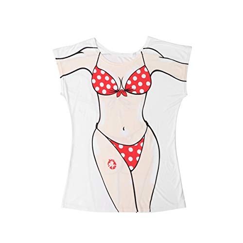 Frauen Badeanzug Beachwear vertuschen Bikini Body T-Shirt Nachthemden Nachtkleid von TENDYCOCO