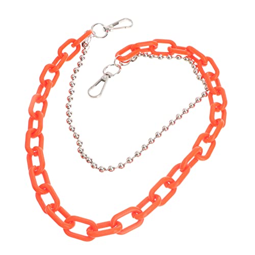 Metall Taille Kette Schmuck Exaggerative Taille Gürtel Runde Perlen Orange Modische Erwachsene Zubehör von TENDYCOCO