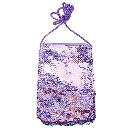 Pailletten Umhängetasche Flip Paillette Münzfach vertikal Handy Geldbeutel reversible Paillettenhand Glitzern Umhängetasche bling Telefongeldbeutel mini für Frauen Mädchen Kinder Kinder von TENDYCOCO