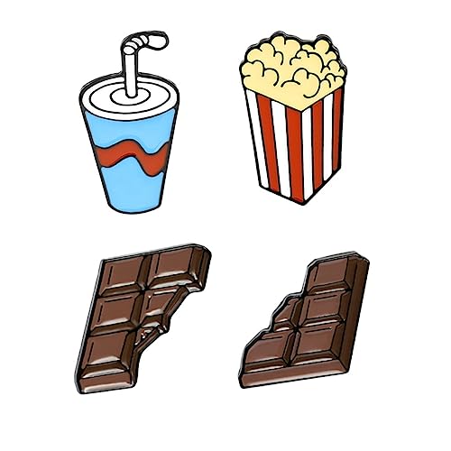 TENDYCOCO 1 Satz 1 Set Popcorn Brosche Rucksack Brosche Hutbroschen Anstecknadel Neuheit Emaille Hutnadel Mini Brosche Kleidungsbrosche Abzeichen Brosche Lebensmittel 4 Stück TENDYCOCO 1 Satz 1 Set Popcorn Brosche Rucksack Brosche Hutbroschen Anstecknadel Neuheit Emaille Hutnadel Mini Brosche Kleidungsbrosche Abzeichen Brosche Lebensmittel 4 Stück von TENDYCOCO