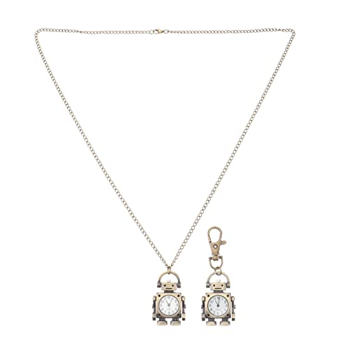 TENDYCOCO 1 Set Roboter Förmige Schlüsselanhänger Halsketten Schlüsselanhänger Herren Taschenuhren Taschenuhr Auto Schlüsselanhänger Anhänger Taschenuhr Schlüsselanhänger von TENDYCOCO
