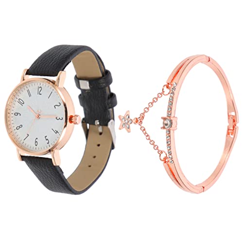 TENDYCOCO 1 Set Uhren Kleidungsarmbänder Für Trendiges Armband Für Damen Und Mädchen Modische Damen Armbänder Für Mädchen Athleisure Kleidung Legierung Schwarz von TENDYCOCO
