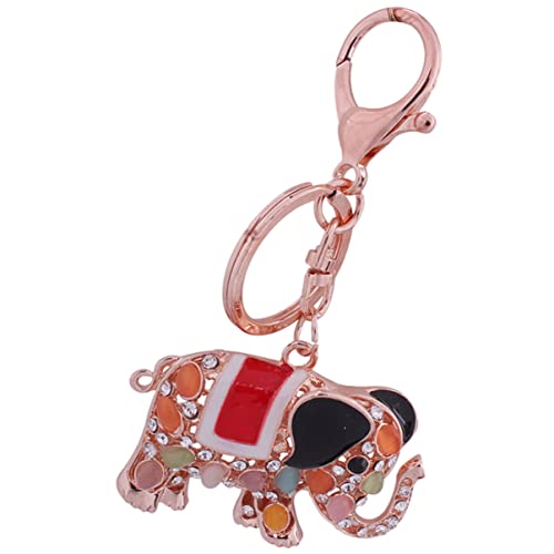 TENDYCOCO 1 Stück Auto Schlüsselanhänger Diamant Taschenanhänger Handtaschenanhänger Cartoon Geldbörsen Schlüsselanhänger Für Auto Strass Elefant Anhänger Elefanten Schlüsselanhänger von TENDYCOCO