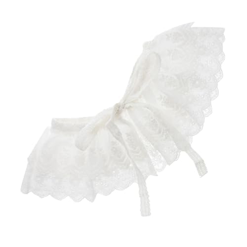 Abnehmbarer Weißer Falscher Kragen Bestickte Blumen Baumwollmaterial Damen-blusenkragen Modisch Und Elegant von TENDYCOCO