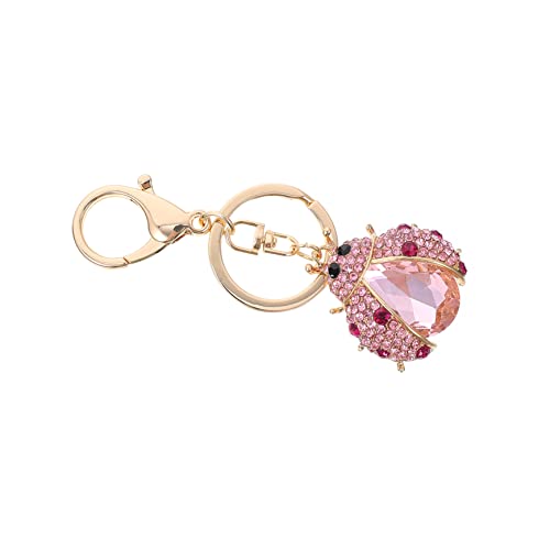 TENDYCOCO 1stück Kreativer Schlüsselanhänger Mit Dekoration Lustiger -marienkäfer Anhänger Zinklegierung Pinkes Design Für Handtaschen Und Rucksäcke von TENDYCOCO