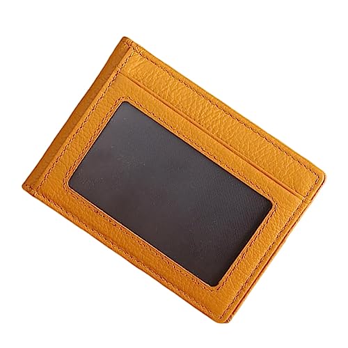 TENDYCOCO 1 X Kartenhalter Geldbörse Universeller Ausweishalter Tasche Business Brieftasche Ausweishalter Kartenhülle Kartenetui Kartenschutzhülle Kartentasche Gelb von TENDYCOCO