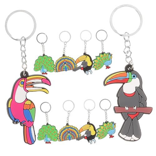 Tier-schlüsselanhänger-Set Mit -anhängern – 10-teiliges Hängedekor Aus Metall Und Silikon Für Rucksack Partygeschenk Tier-schlüsselanhänger-Set Mit -anhängern – 10-teiliges Hängedekor Aus Metall Und Silikon Für Rucksack Partygeschenk von TENDYCOCO