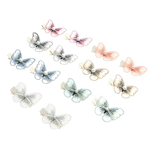 TENDYCOCO 14stücke Teiliges Schmetterlings-haarspangen Stilvolle Haarschmuck-accessoires Für Damen Für Partys Hochzeiten Und Alltag Langlebig Und Leicht Mit Zarten Perlen Verziert von TENDYCOCO