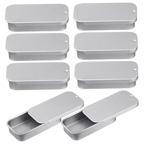 TENDYCOCO 16 Stück Kartons Push-pull-box Balsambox Behälter Für Lipgloss Tragbarer Make-up-organizer Süßigkeitenbehälter Kleiner Stand Kleine Behälter Schaumperlen Silver Weißblech von TENDYCOCO