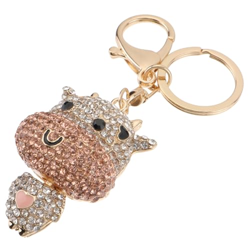 TENDYCOCO 1Stk Kalb Schlüsselanhänger Strass-Tier-Schlüsselanhänger Schlüsseldekor Sternzeichen aus Strass Sternzeichen Kuh Anhänger Sternzeichen Kuh Schlüsselanhänger Zinklegierung Golden von TENDYCOCO
