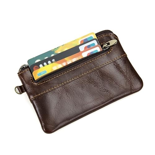 TENDYCOCO 1stück Retro Geldbörse Für Herren Schlanker Zipper Geldbeutel Schokoladenfarbe Multifunktionale Handtasche Für Geschäftsreisende Und Studenten Als von TENDYCOCO