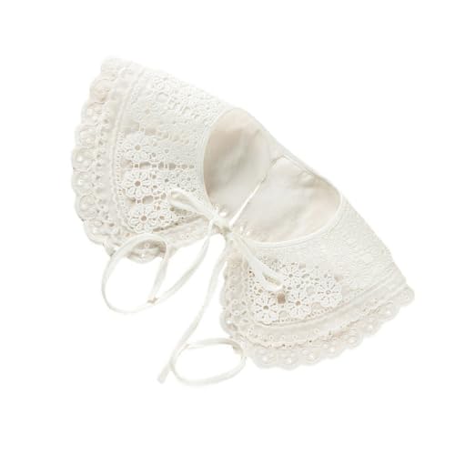 TENDYCOCO 1Stk falsches Baumwollblusen für falscher Kragen aus Spitze Toile-Kleid halber Hemdkragen ملابس نسائية withe collar Kostümzubehör bestickter Kragen Vermischt Weiß von TENDYCOCO