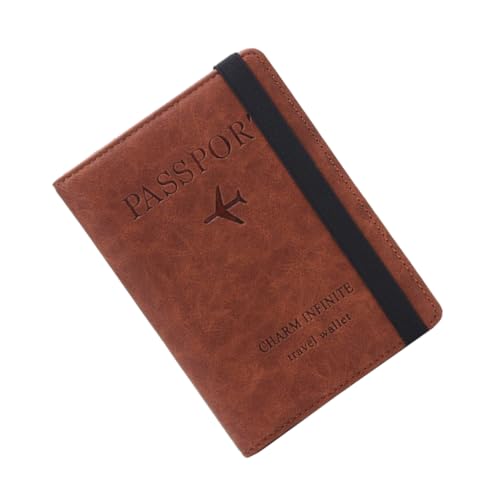 TENDYCOCO 1pc Geldbörse Multifunktionale Aufbewahrungstasche für Frauen Pu-Leder Bankhalter Geheimtasche für Ausweise und Fotos Kaffee von TENDYCOCO