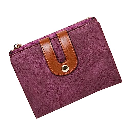 TENDYCOCO 1stück Pu Geldbörse Mit Reißverschluss Faltbare Brieftasche Mit Schnalle Geldbeutel Mit Fächern Für Münzen Und Karten Kompakte Aufbewahrungstasche von TENDYCOCO