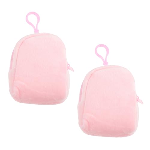 TENDYCOCO 2stücke Kuscheltier Geldbörse Für Mädchen Niedliche Plüsch Handtasche Mit Schlüsselanhänger Kleines Kindergeldbeutel Bunten Farben Für Münzen Und Kleingeld Für Reisen Und von TENDYCOCO
