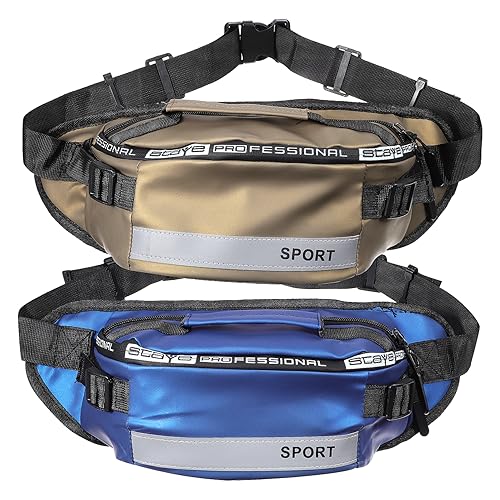 TENDYCOCO 2 Stück Läufergürtel Hüfttasche Laufgürtel Laufgürtel Sporttasche Gürteltasche Für Herren Nylon von TENDYCOCO