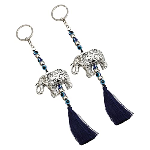 TENDYCOCO 2 Stück Schlüsselanhänger Elefant Anhänger Schlüsselanhänger Feng Shui Charms Autoschlüssel Schlüsselanhänger Tier Schlüsselanhänger Geldbörse Schlüsselanhänger Elefant von TENDYCOCO
