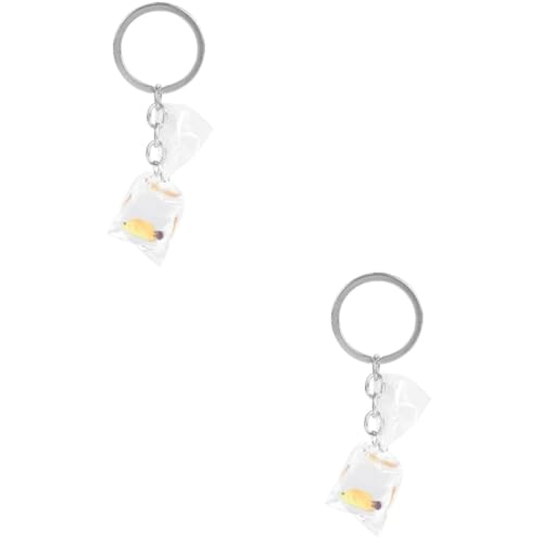 TENDYCOCO 2 Stück Tropischer Fisch Schlüsselanhänger Handtasche 3D Wasserbeutel Anhänger Fisch Schlüsselanhänger Handtaschen Fisch Wasserbeutel Schlüsselanhänger Schlüsselanhänger von TENDYCOCO