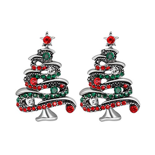 TENDYCOCO 2 Stücke Kreative Weihnachten Themen Brestpin Mode Cshristmas Tree Shaped Breastpins Kleid Ornamente (Silber) von TENDYCOCO