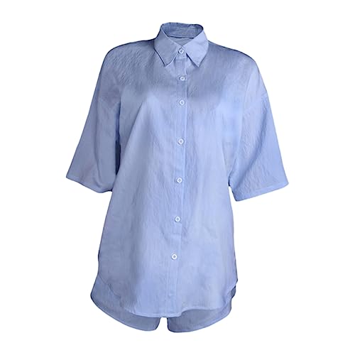 TENDYCOCO 2-teiliges Kurzarm-outfit Für Damen Lässiges Oberteil Und Shorts Sportlich Und Stilvoll Xl von TENDYCOCO