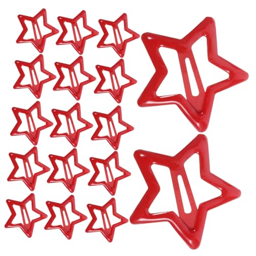 TENDYCOCO 20stücke Stern Haarspangen Für Mädchen Metall Haarklammern Rot Kleine Haarklammern Für Erwachsene Und Praktische Haar Styling Werkzeuge Für von TENDYCOCO